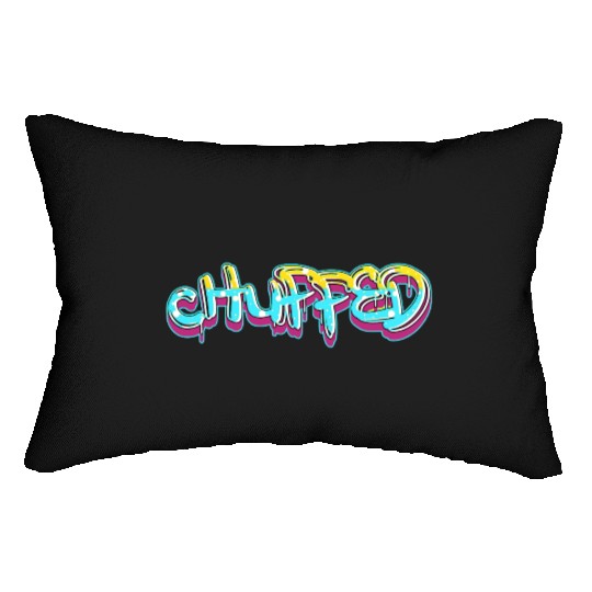 CHUPPED  finish in light blue Lumbar Pillows