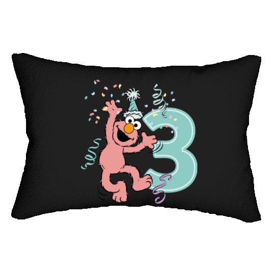 Sesame Street Birthday Design With Elmo 3 Years Lumbar Pillows