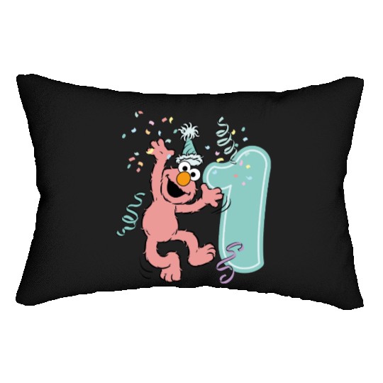 Sesame Street Birthday Design With Elmo One Year Lumbar Pillows