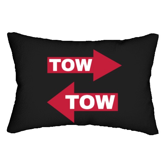 tow arrow red moving automotive because racecar Lumbar Pillows