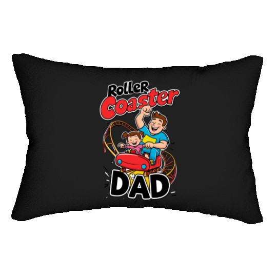 Roller Coaster Dad - Thrilling Family Fun Lumbar Pillows
