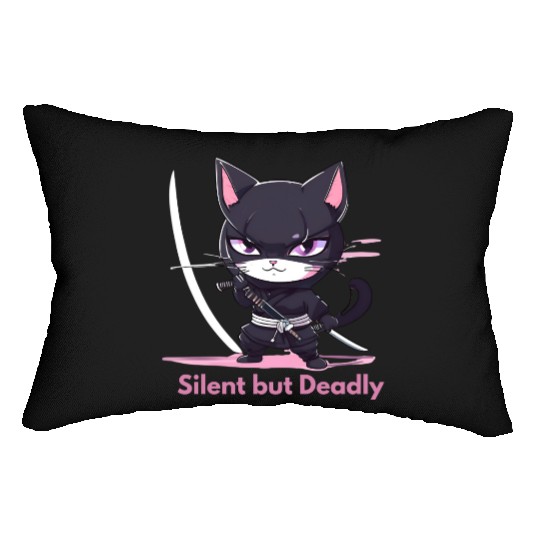 Silent But Deadly – Chibi Ninja in Action Lumbar Pillows