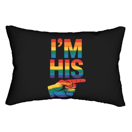 I'm His Gay Couple Matching LGBTQ Pride Lumbar Pillows