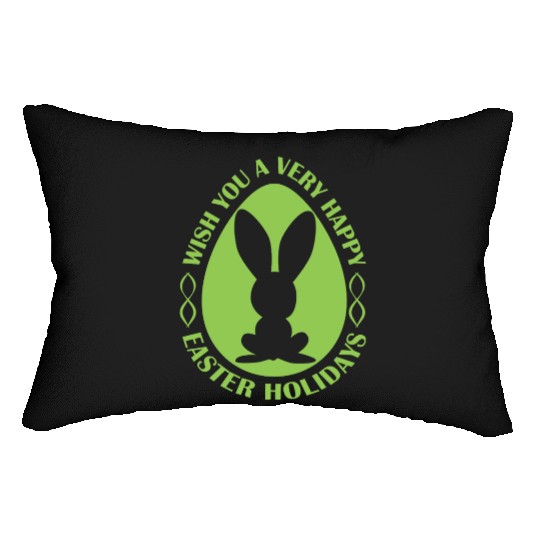 WISH YOU A VERY HAPPY EASTER HOLIDAYS Lumbar Pillows
