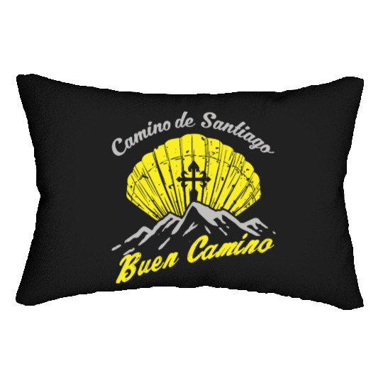 Way of St. James Buen Camino pilgrim shell Lumbar Pillows