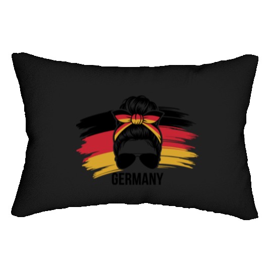 Stylish Germany Pride with Bandana and Sunglasses Lumbar Pillows