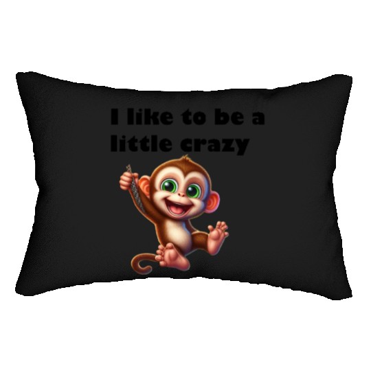 crazy monkey Lumbar Pillows