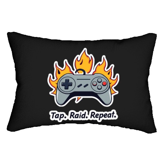 Tap. Raid. Repeat. – Retro Gamer Controller On Fir Lumbar Pillows