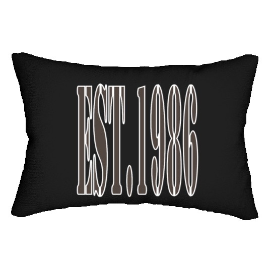 EST. 1986 Retro Lumbar Pillows – Bold Vintage Lumbar Pillows for 80s