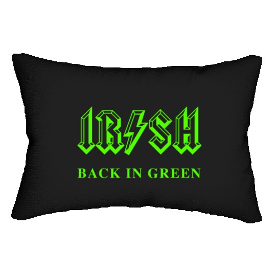 Irish Classic Rock - Back in Green Lumbar Pillows