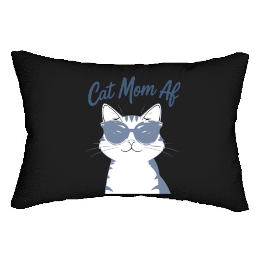 Funny Cat Mom Club Sunglasses Lumbar Pillows