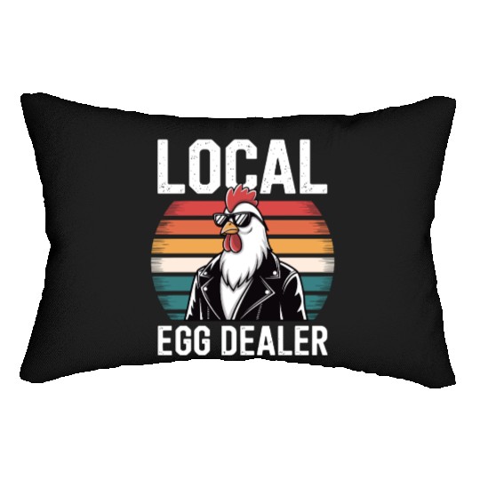 Local Egg Dealer Easter Sunday Retro Chicken Farm Lumbar Pillows