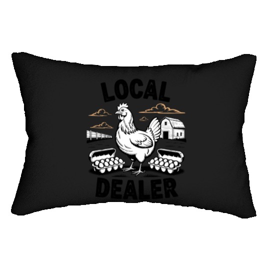 Local Egg Dealer Easter Holiday Easter Egg Hunt Lumbar Pillows