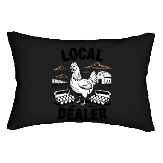 Local Egg Dealer Easter Holiday Easter Egg Hunt Lumbar Pillows