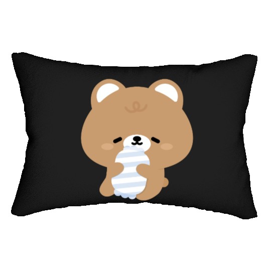 Sleepy Brown Bear Lumbar Pillows