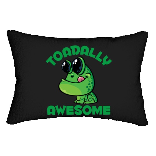 Toadally Awesome Happy Cartoon Toad Lumbar Pillows
