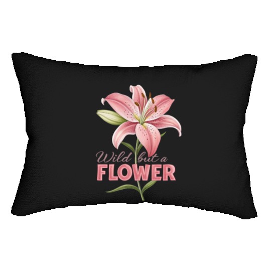 huge lily rose design Lumbar Pillows