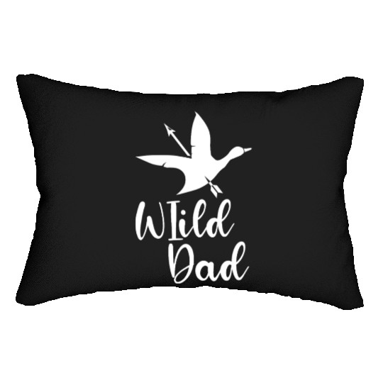 Wild Dad Funny Duck Hunting Father’s Day Quote Lumbar Pillows