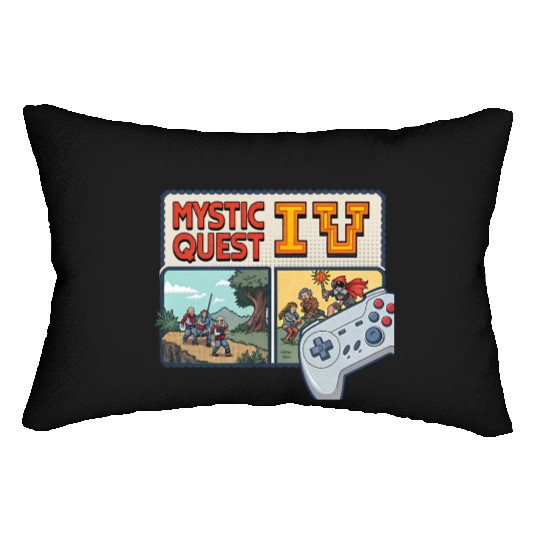 Mystic Quest IV Retro Fantasy RPG Lumbar Pillows