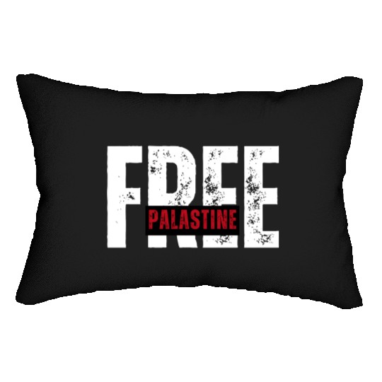 Free Palestine – Solidarity Statement Lumbar Pillows