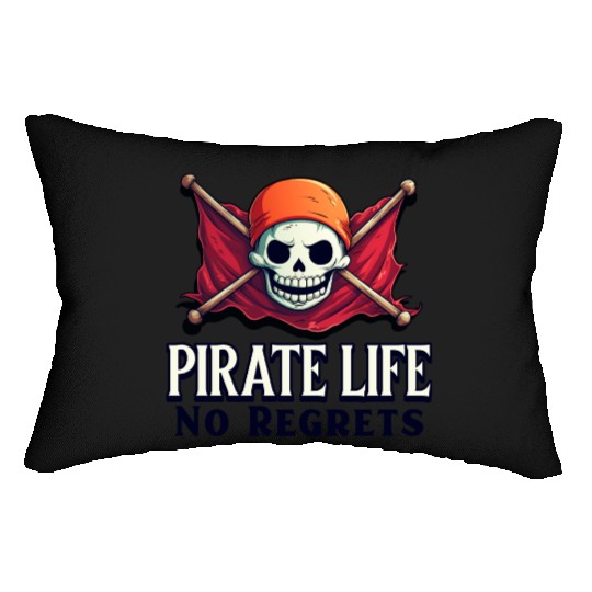 Pirate Life, No Regrets Lumbar Pillows