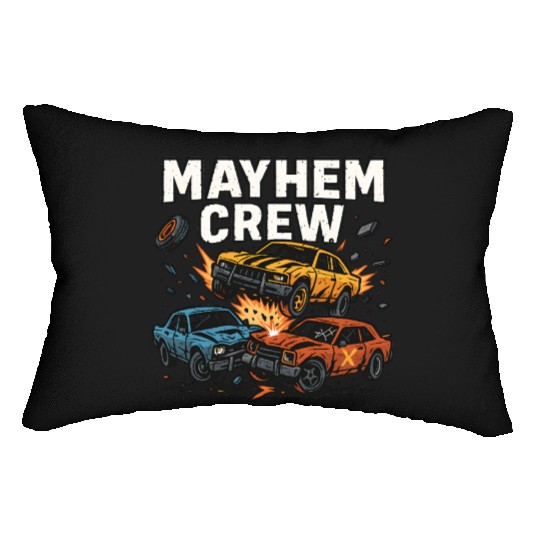 Mayhem crew derby Lumbar Pillows crash race design wreckfest