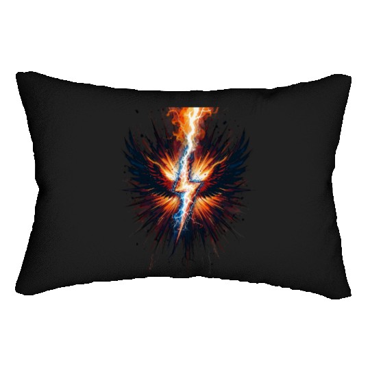 Electric Phoenix Lightning in Bloom Lumbar Pillows