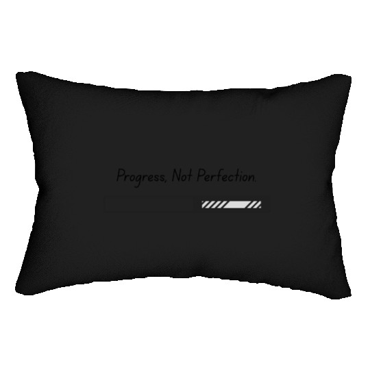 Progress Not Perfection – Growth Bar Design Lumbar Pillows