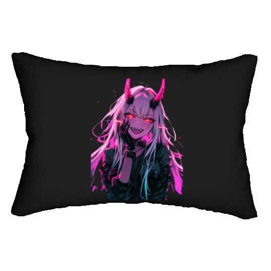 Anime Demon Girl Kawaii Waifu Japanese Anime Lumbar Pillows
