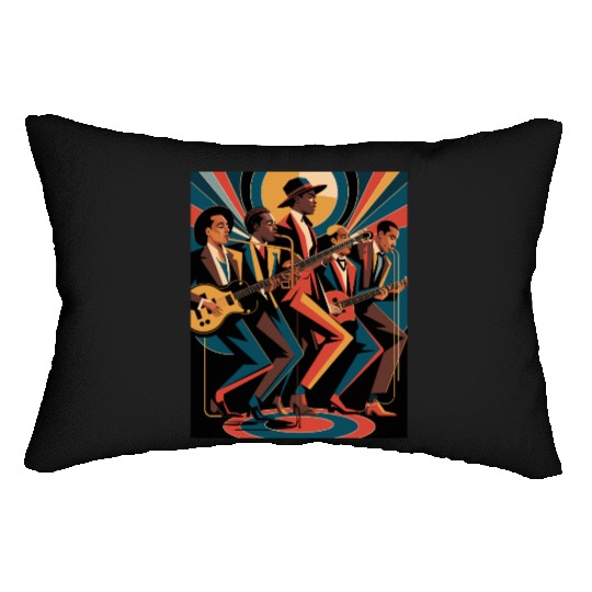 New Orleans Jazz Band art – Elegant New Orleans Ja Lumbar Pillows