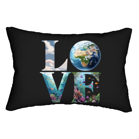 Love for Our Planet: Oceans and Earth Lumbar Pillows