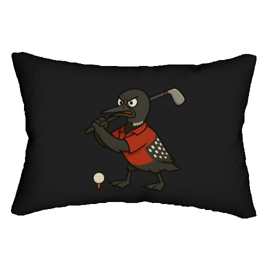 Angry Golf Loon Lumbar Pillows