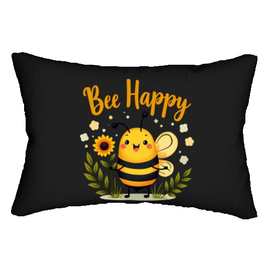 Happy Beekeeping Bee with Sunflower Joy Lumbar Pillows