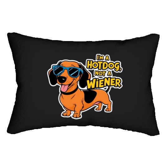Dachshund Hotdog Lumbar Pillows