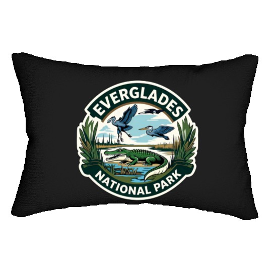 Everglades National Park Florida USA Logo Lumbar Pillows