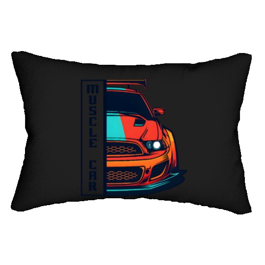 Muscle Car US Lumbar Pillows Modern Muscle Car Man Children