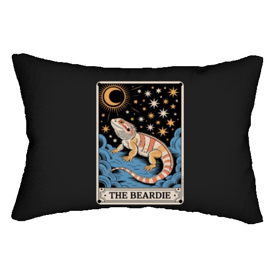 The Beardie Tarot Card Pogona Reptile Lover Lumbar Pillows