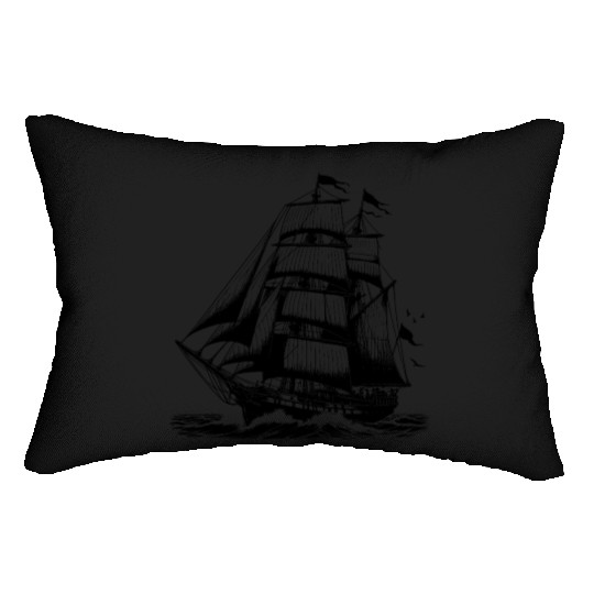 The Sailing Ship Adventure Is Calling - Set Sail Lumbar Pillows