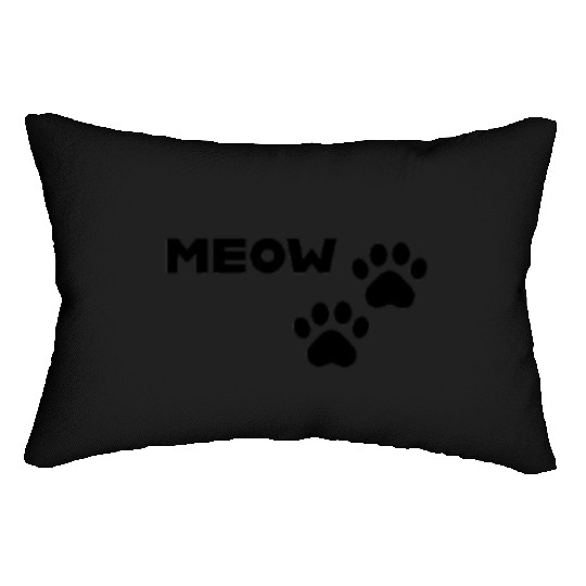 Meow and Paw Prints Lumbar Pillows