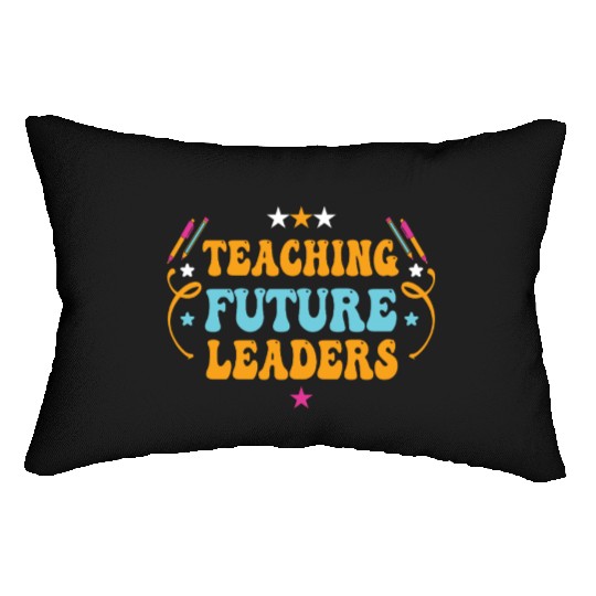 Teaching Future Leaders Dope Black Melanin Teacher Lumbar Pillows