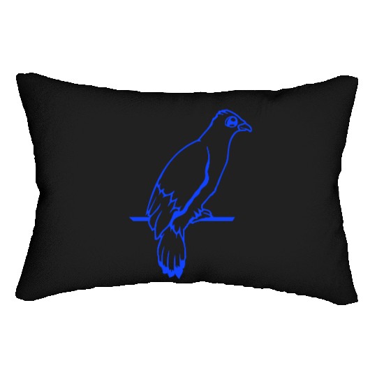 Bird raven dove sitting cable hawk eagle birdie Lumbar Pillows