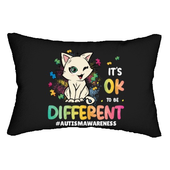 Support Autistic Adults Kids Autism Different Cat Lumbar Pillows