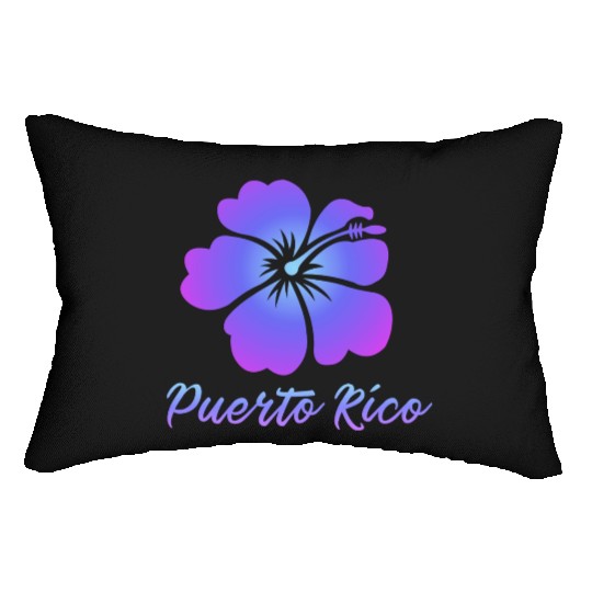 Puerto Rico Hibiscus Lumbar Pillows