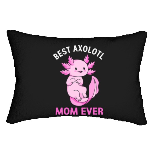 Axolotl Mom Salamander Lumbar Pillows