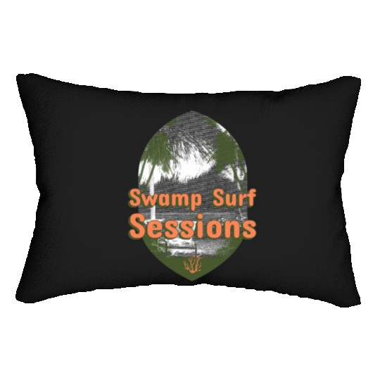 Swamp Surf Sessions surfing Lumbar Pillows