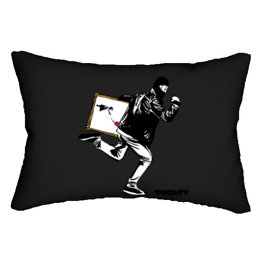 HappyToast Stolen Banksy Lumbar Pillows