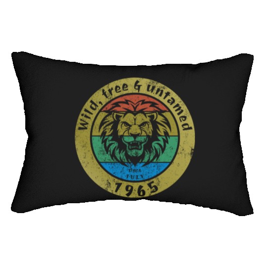 60th birthday Wild, free & untamed since 08/1965 Lumbar Pillows