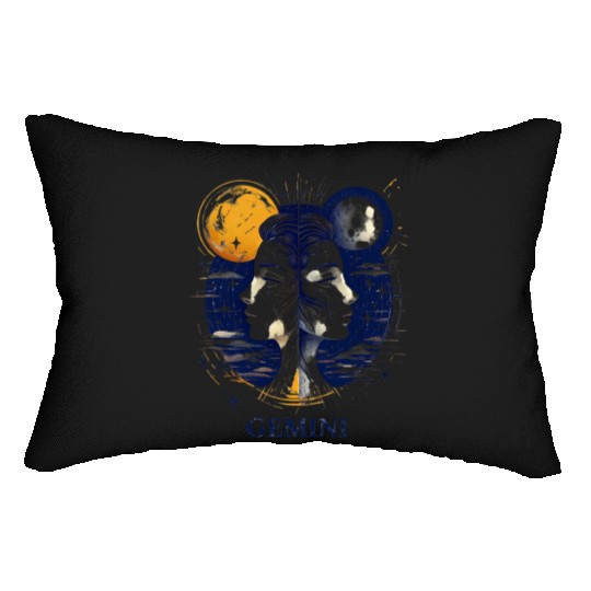 Zodiac Card Gemini Lumbar Pillows
