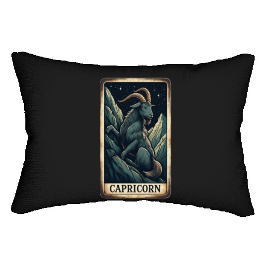 Zodiac Card Capricorn Lumbar Pillows