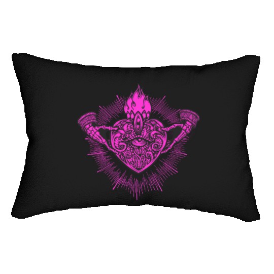 Sacred Heart Claddagh Symbol Pink Lumbar Pillows